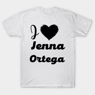 I love Jenna Ortega Classic Black Heart T-Shirt